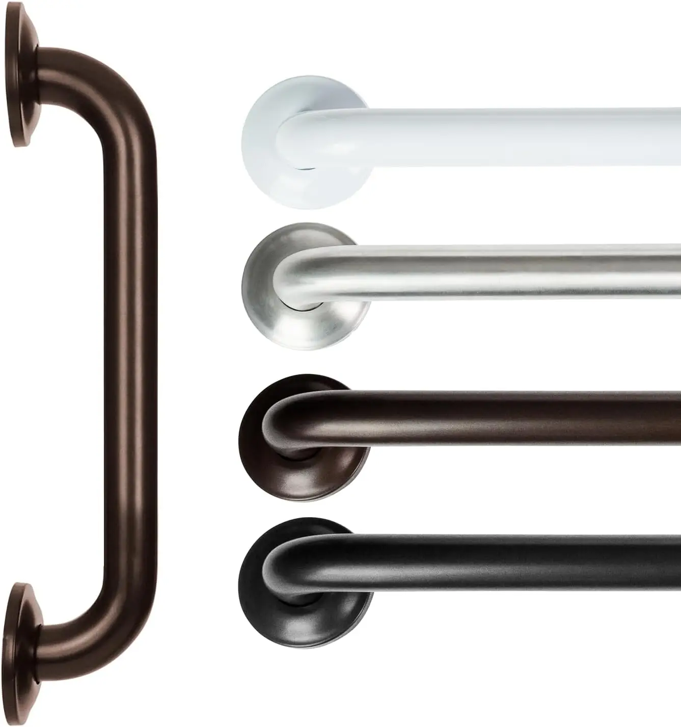 

Heavy Duty Bathroom Grab Bar, 440 lbs, Stainless Steel, Anti-Slip Handrail for Seniors, Dark Bronze