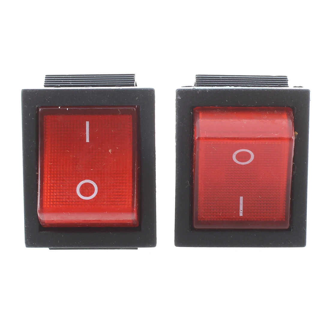 16A/250VAC 20A/125VAC Red Indicator Light 4 Pin ON/OFF DPST Rocker Switch 2 PcsAB32