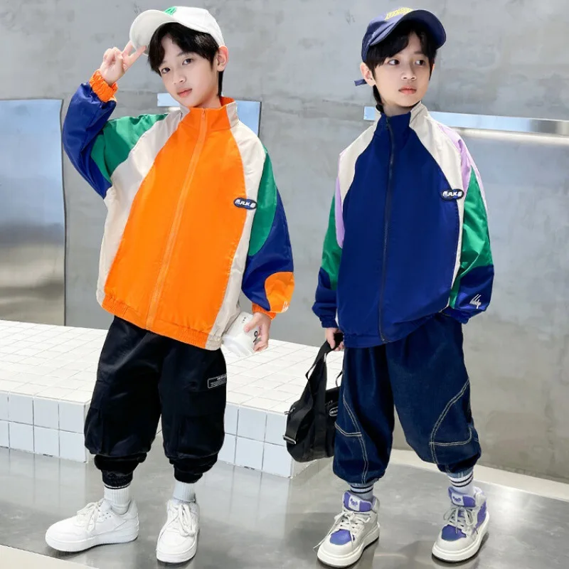 

Boys coat spring and autumn children's fashion long-sleeved jacket top 5-13 years old