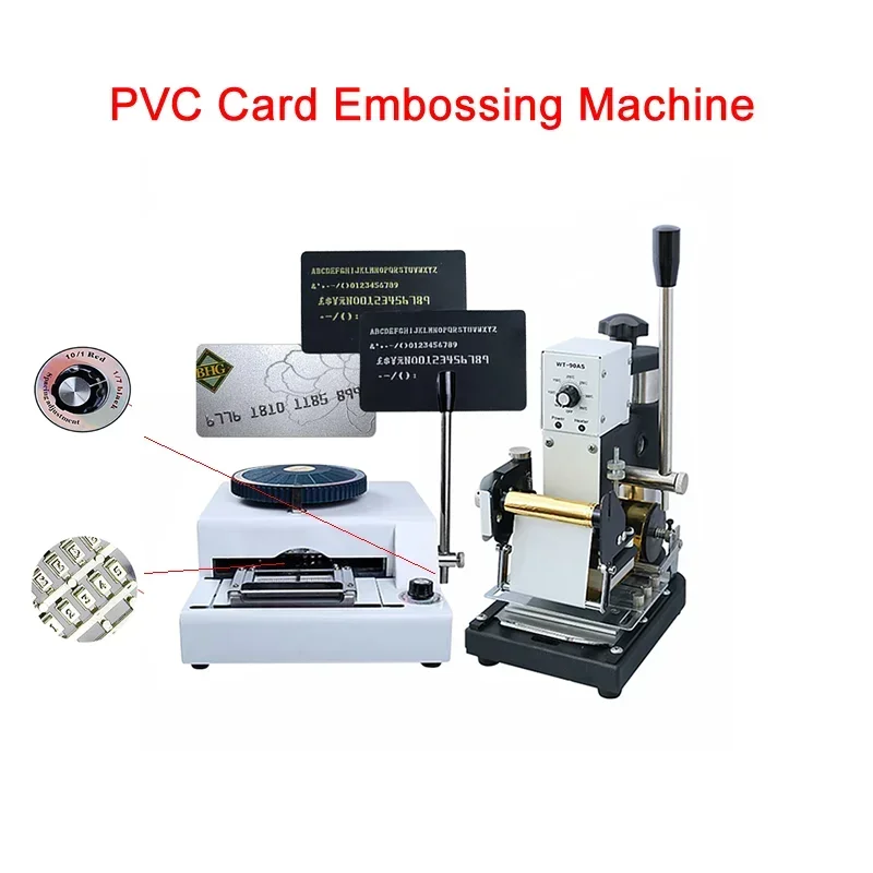 PVC Card Embossing Machine Letterpress Rotogravure Printing Bronzing Machine For Make Name Card Code Printer