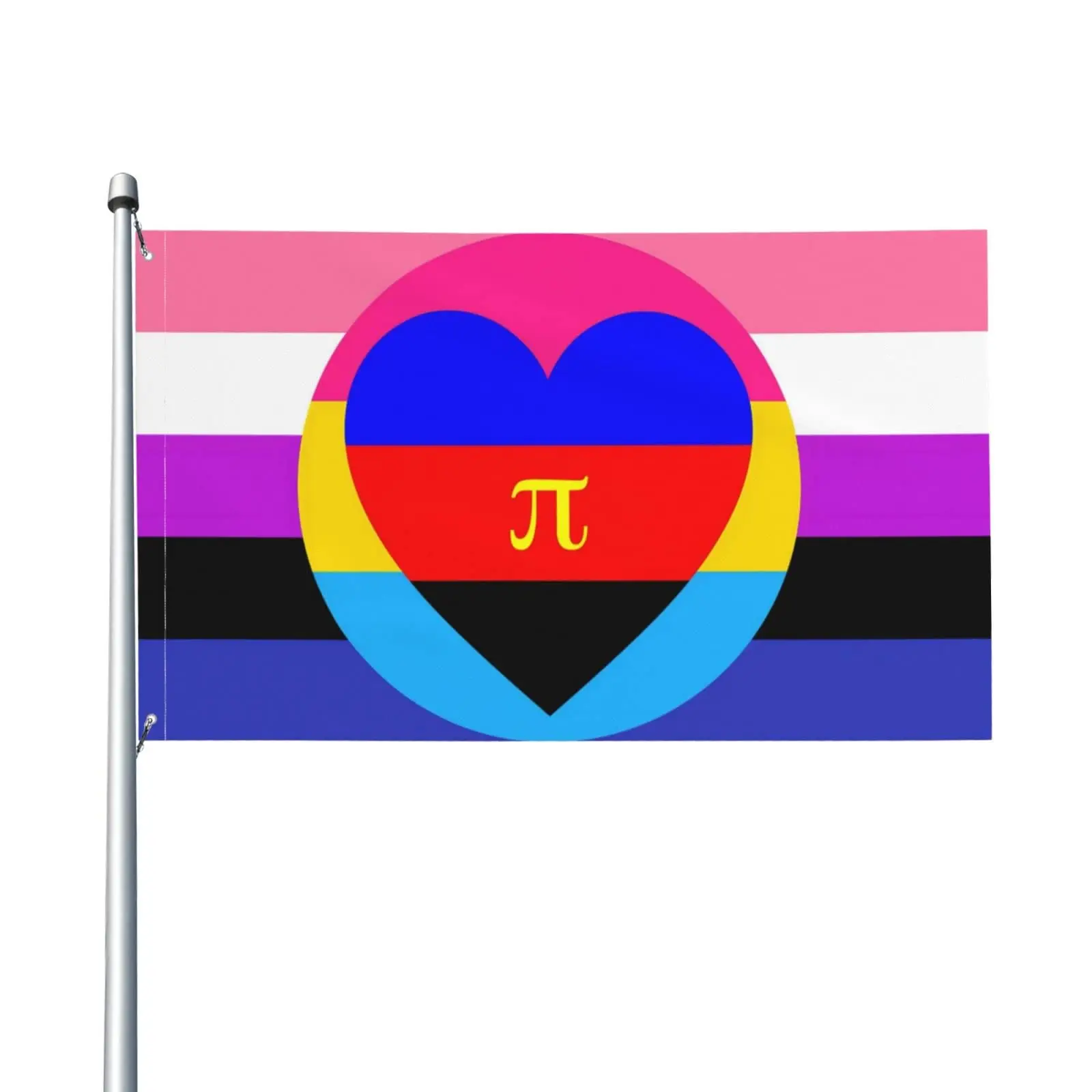 Flagnshow 100% Polyester Genderfluid Pansexual Polyamory Pride Flag