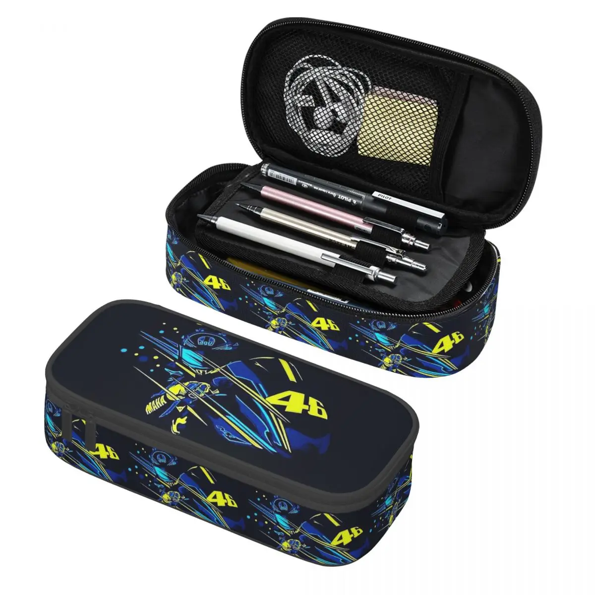 

Moto-Gp Rossi Speed Racing Pencil Case Pencil Pouch Storage Stationery Supplies Large Capacity Pen Box Pencil Bag for Kids