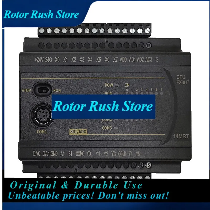 RoRuSFor PLC Industrial Control Board GX Programmable FX3U 14 24 32 40 60 64 MRMTCAN Weighing