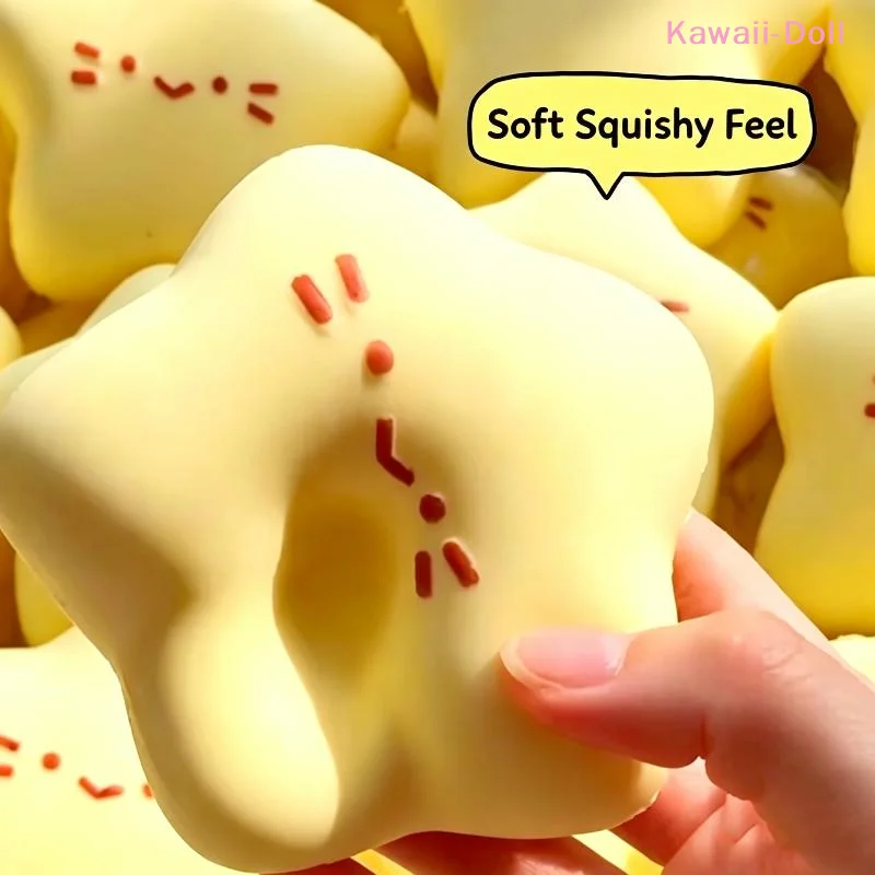[DO]Cute Star Squeeze Slow Rising Stress Relief Toy Milky Scent Soft Wet Squeeze Toy Desktop Decor Gift[DO]