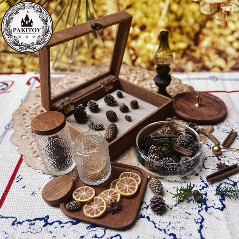 1/6 Doll House Model Furniture Accessories Kitchen Pattern Storage Bottle Bjd Ob11 Gsc Blyth Soldier Lol Dollhouse Miniatures