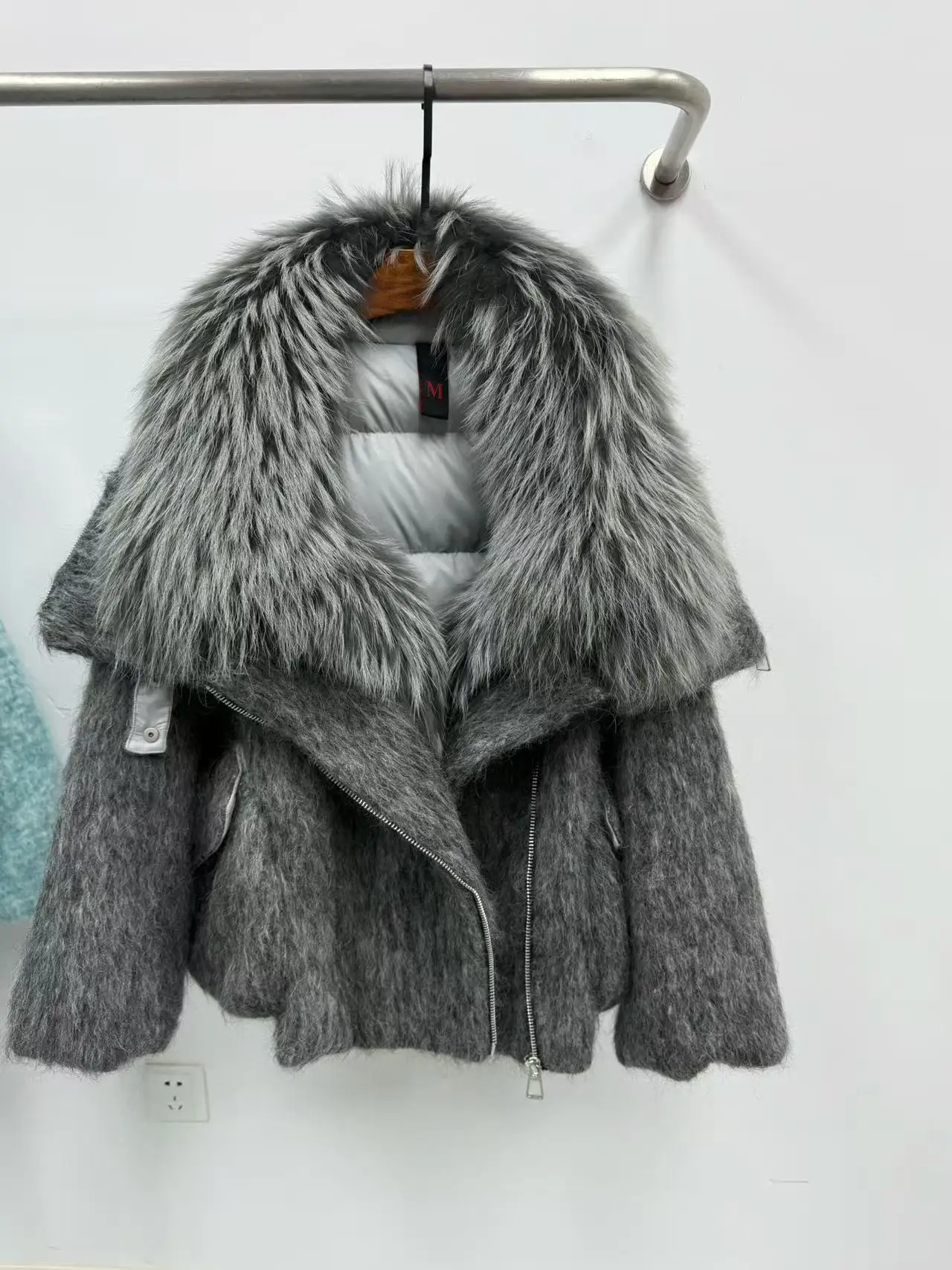 OFTBUY Luxury Short Big Fox Fur Goose Down Coat Female Natural Fur Puffer Jacket New Autumn Winter Thickened Warm Clothes Women