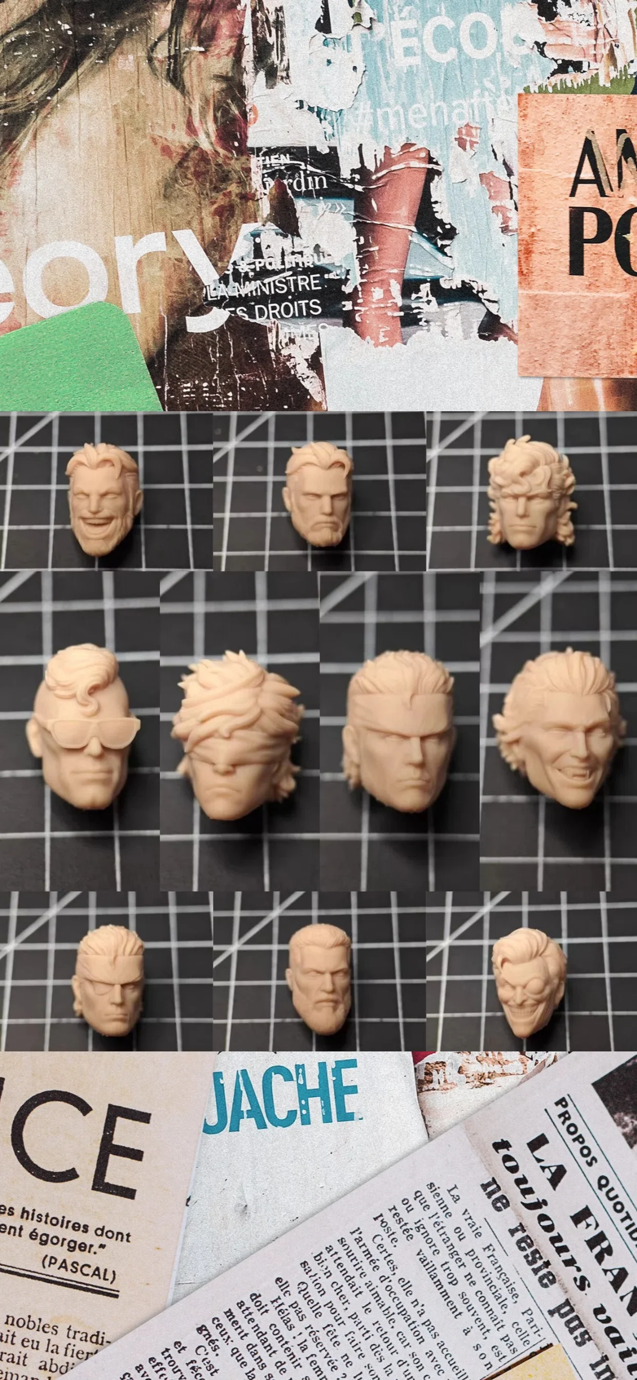 

【Unpainted】1/12 Scale Male Soldier Liquid Organic Symbionts Edward White Head Sculpt Accessories Fit 6''Action Figure Model Toys