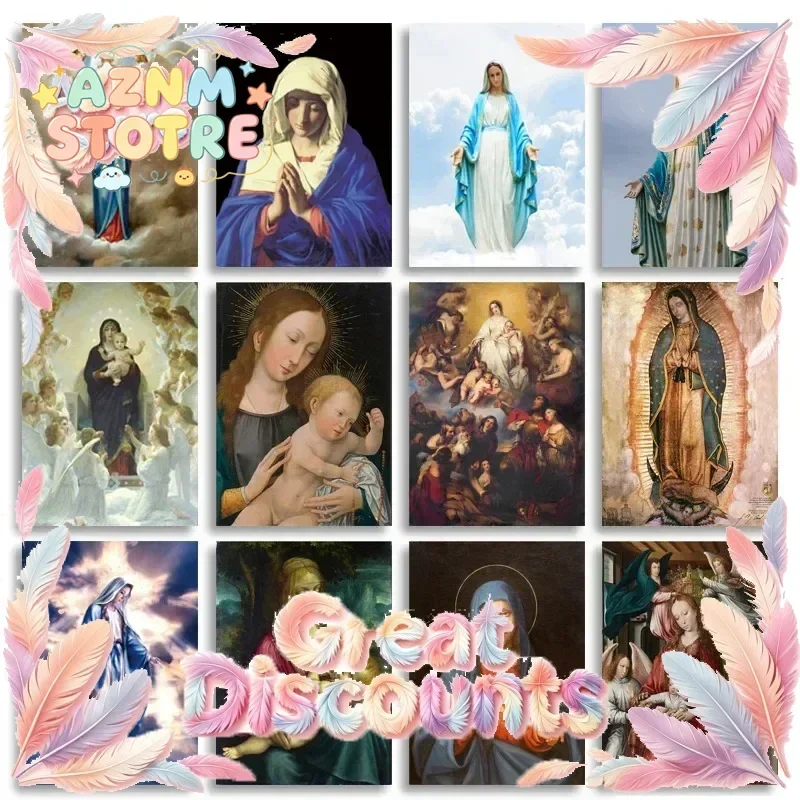 Virgin Mary of Guadalupe Mexico Canvas Painting Posters and Prints Wall Art Picture For Living Room Decoration