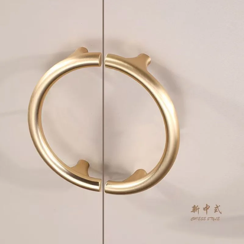 

Ручка для гардероба в китайском стиле, современная золотая ручка для дверцы шкафа, ящика, кухонный шкаф для обуви, мебельные ручки, аксессуары