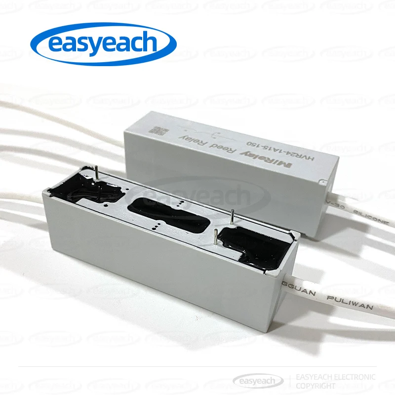 HVR24-1A15-150 normally open high-voltage dry spring relay with 24v high voltage leads at both ends 150mm