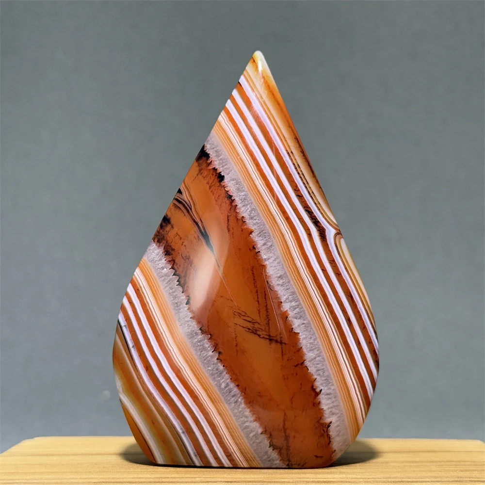 Striped Agate Free Form Torch Natural Mineral Crystal Beautiful Pattern Reiki Healing Witchcraft Altar Energy Home Decoration
