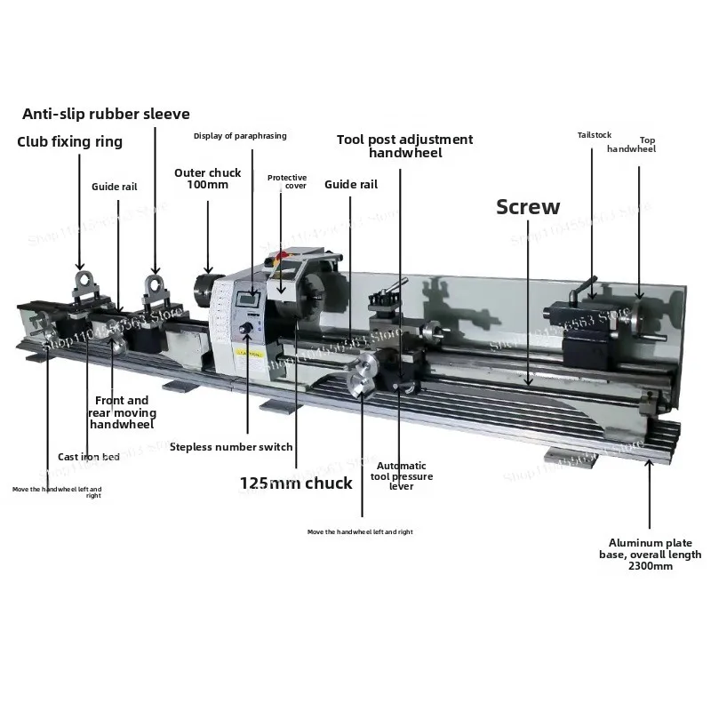 Multi-Function Billiards Cue Repair Tool - 210 Precision Lathe for Tip/Ferrule/Thread Repair