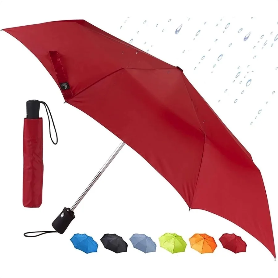 

Зонт для путешествий, ветрозащитный, водоотталкивающий, тканевый, автоматический, открывающийся, закрытый, красный