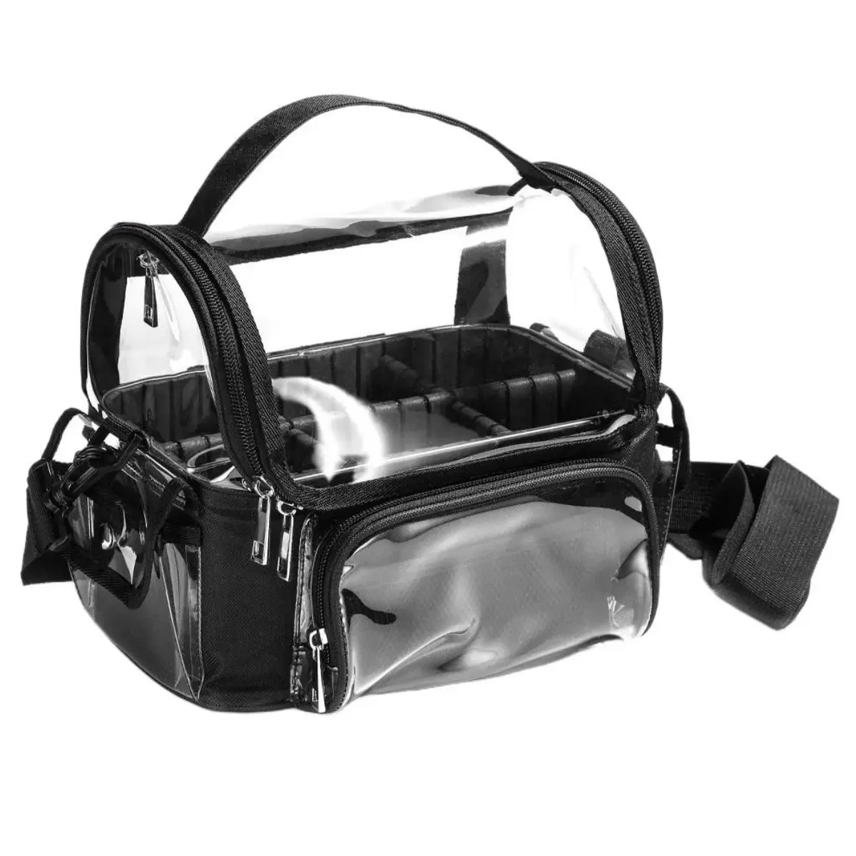 PVC Women's Cosmetic Bags Salon Makeup Tool Backpack Hairdressing Storage Box Transparent Waterproof Travel Bag