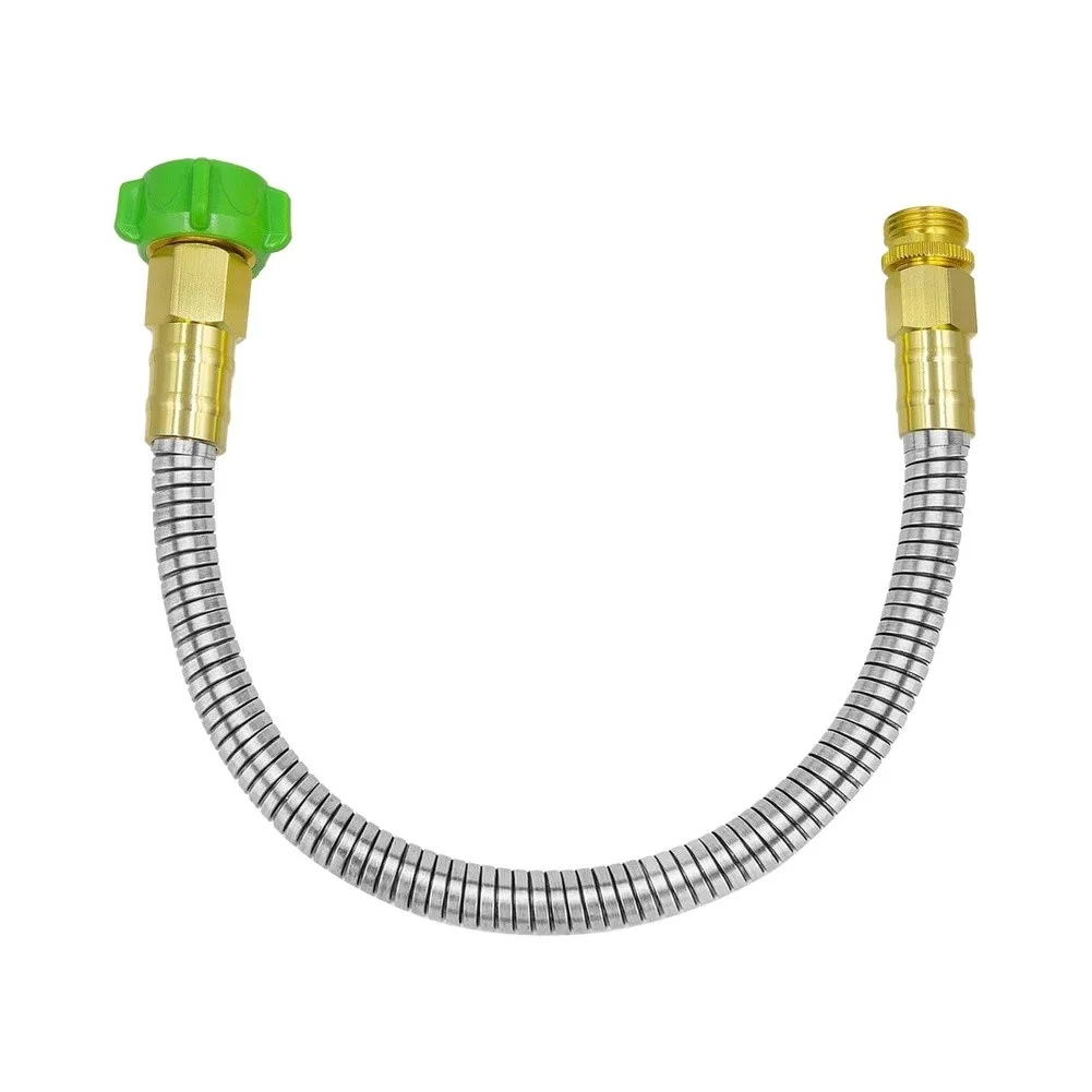 Leak-Resistant For Hose Extension Connector with 3/8 Inch ID 5/8 Inch OD Brass Fittings for Garden Applications