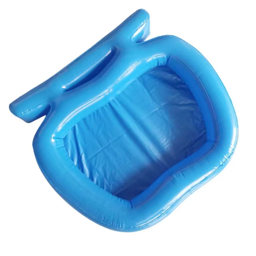 Blue Inflatable Foot Wash Basin PVC Portable Cleaning Tray For Pool Entry Sand Dirt Removal Outdoor Garden Spa Accessory 58cm