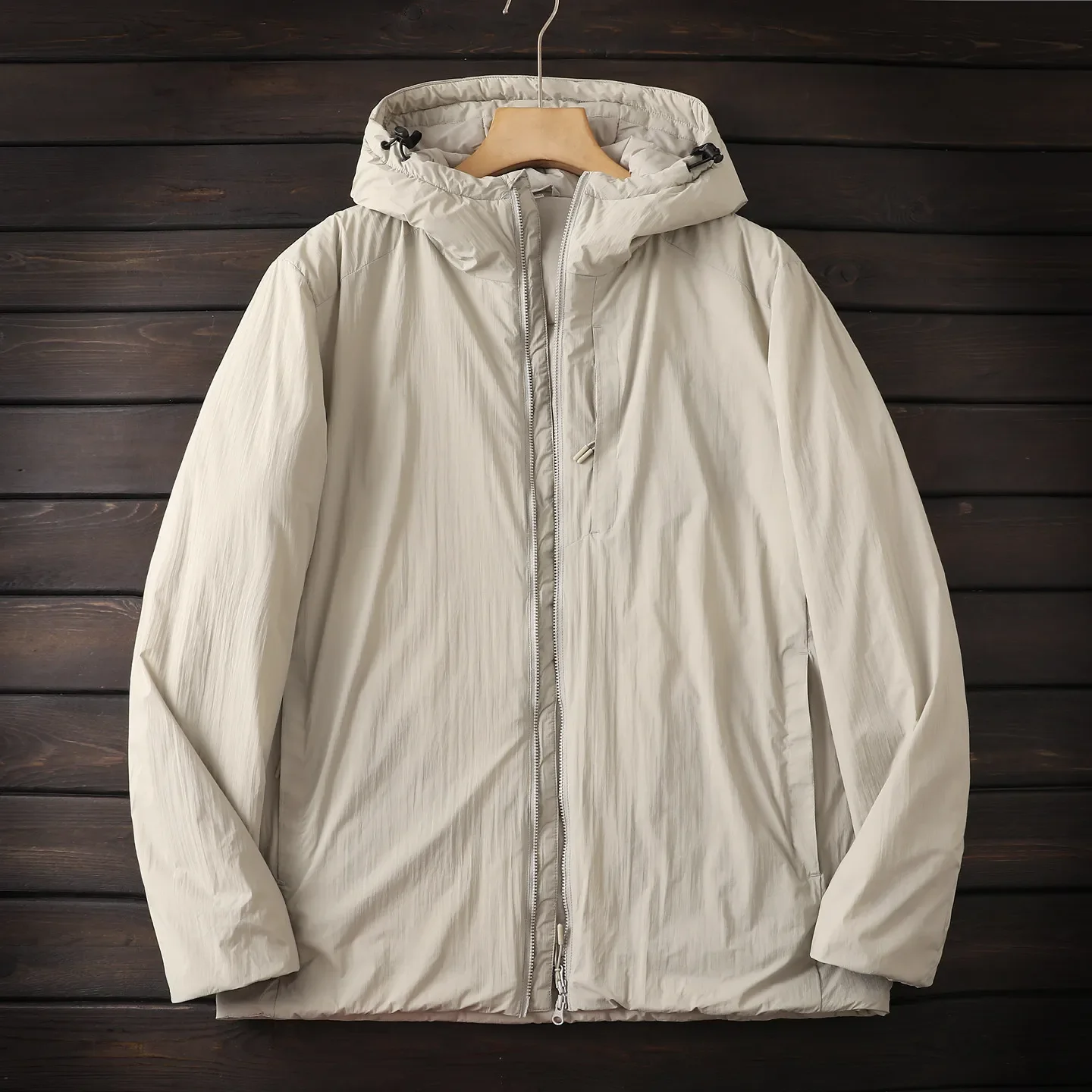 Ultra-light and warm technology! Men's autumn and winter thin plus-size windproof hooded cotton jacket padded jacket