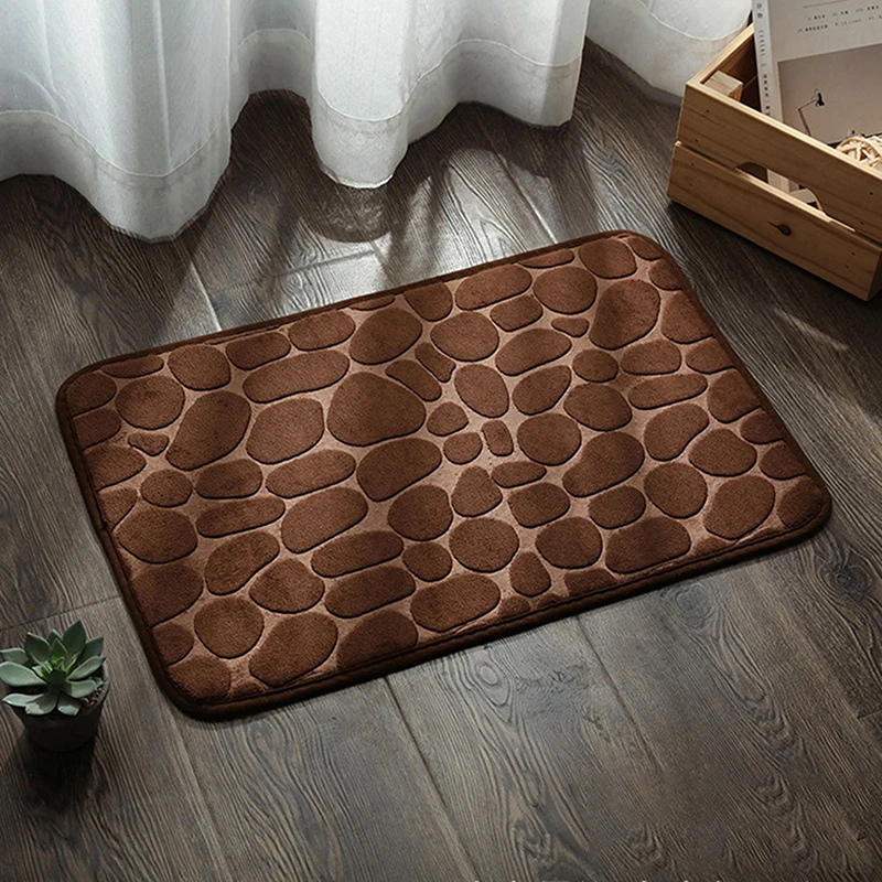 1pc Super Absorbent Bath Mat Non Slip Rugs Bathroom Carpets Soft Floor Mat Bedroom Toilet Non-slip Mat Home Decor