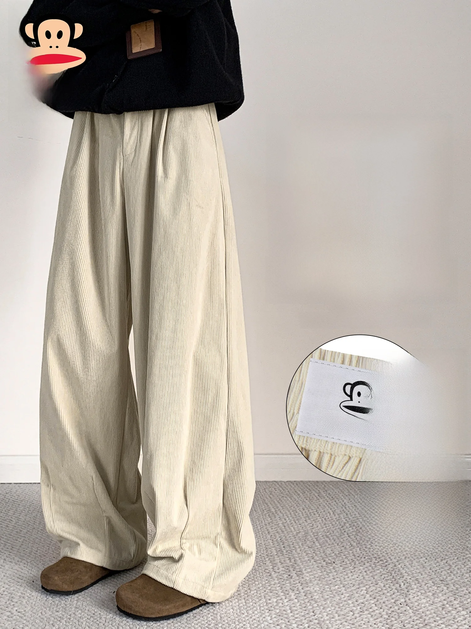 

Мужские зимние брюки Paul Frank Warm Silver Fur: модные, винтажные, с широкими штанинами, удобные, прямого кроя