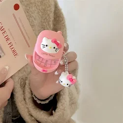 Funda rosa Hello Kitty para Airpods Pro 2, funda estilo teléfono a la moda para funda Airpods, funda suave de silicona para auriculares para funda Airpod 3