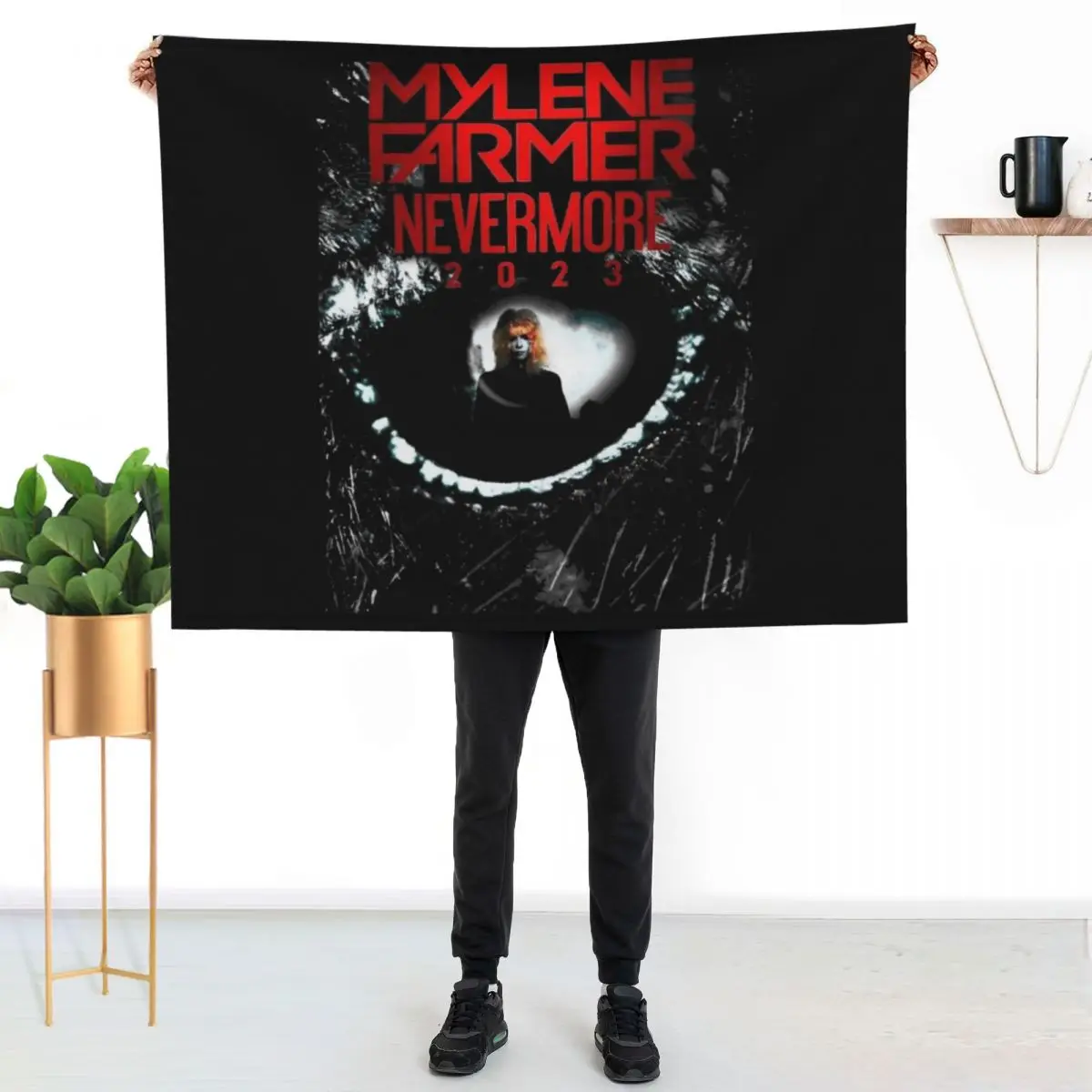 mylene farmer nevermore, Mylene Farmer, Mylene Farmer 2023, mylène farmer 2022 Throw Blanket Sofa Throw Sofas Bed Blankets