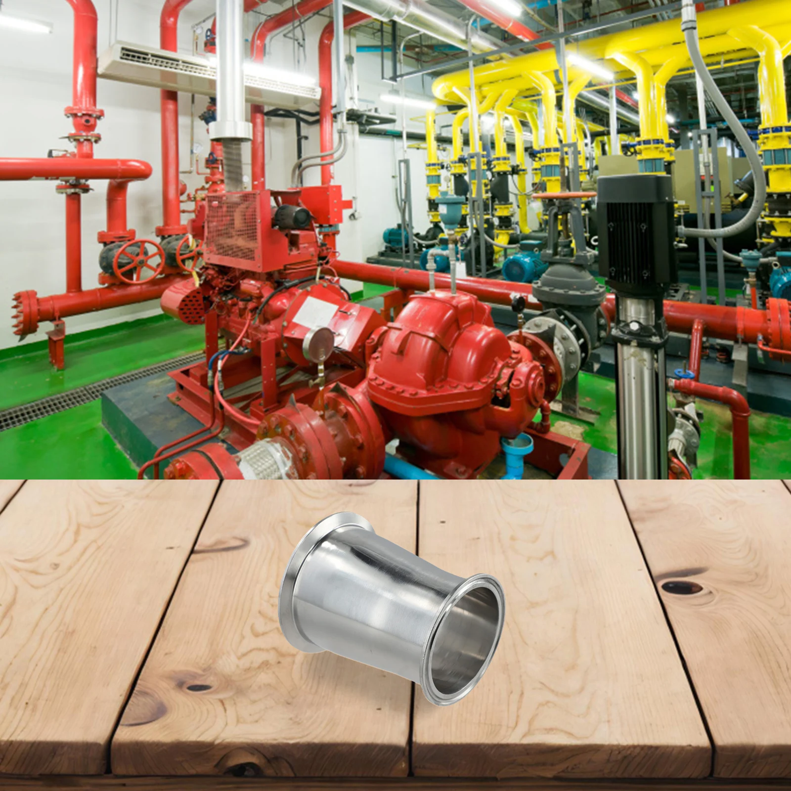 Industrial Applications Sanitary Pipe Fitting 304 Stainless Steel 76MM 3 X 89MM 3-1 2 Non-permanent Sealing Simple Design