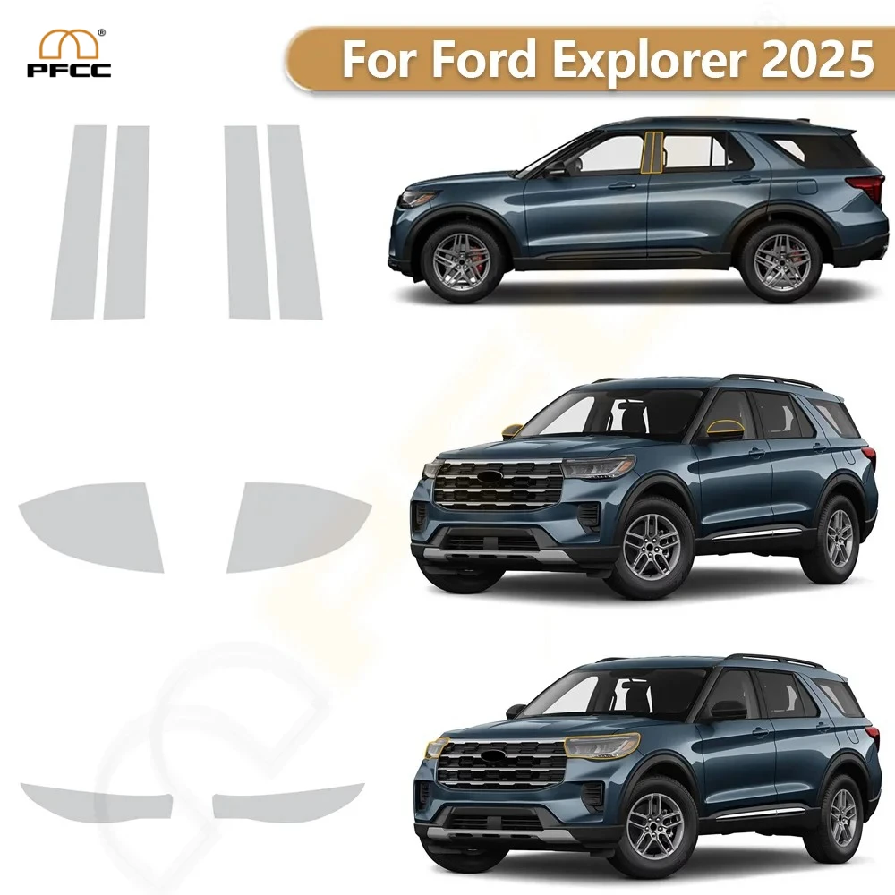 

Headlight Rearview B C Pillar TPU Paint Protection Film For Ford Explorer 2025 Pre-cut PPF Clear Bra Anti-scratch Kit Resistant