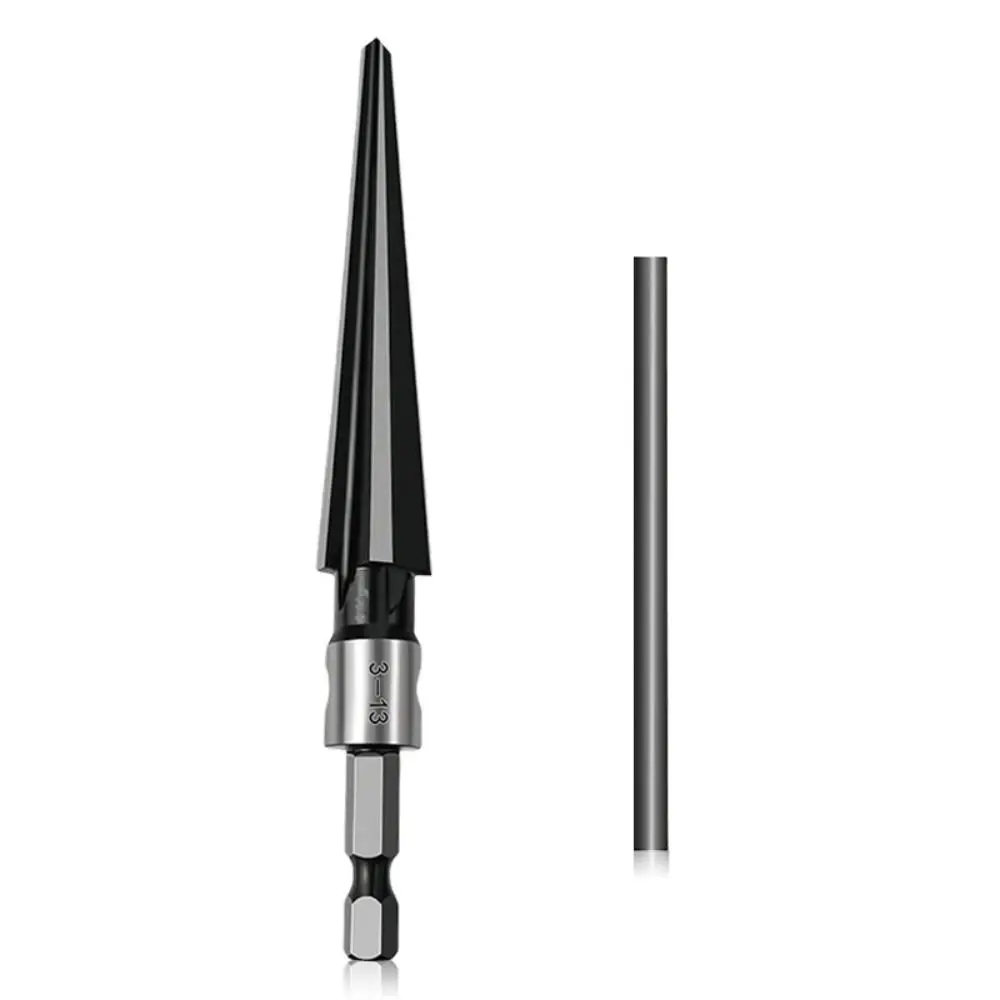 Bridge Pin Carbon Steel Tapered Reamer Tool Hexagonal Shank Handheld Taper Reamer Set Chamfer Metal Hole Opener Hand Reamer Tool