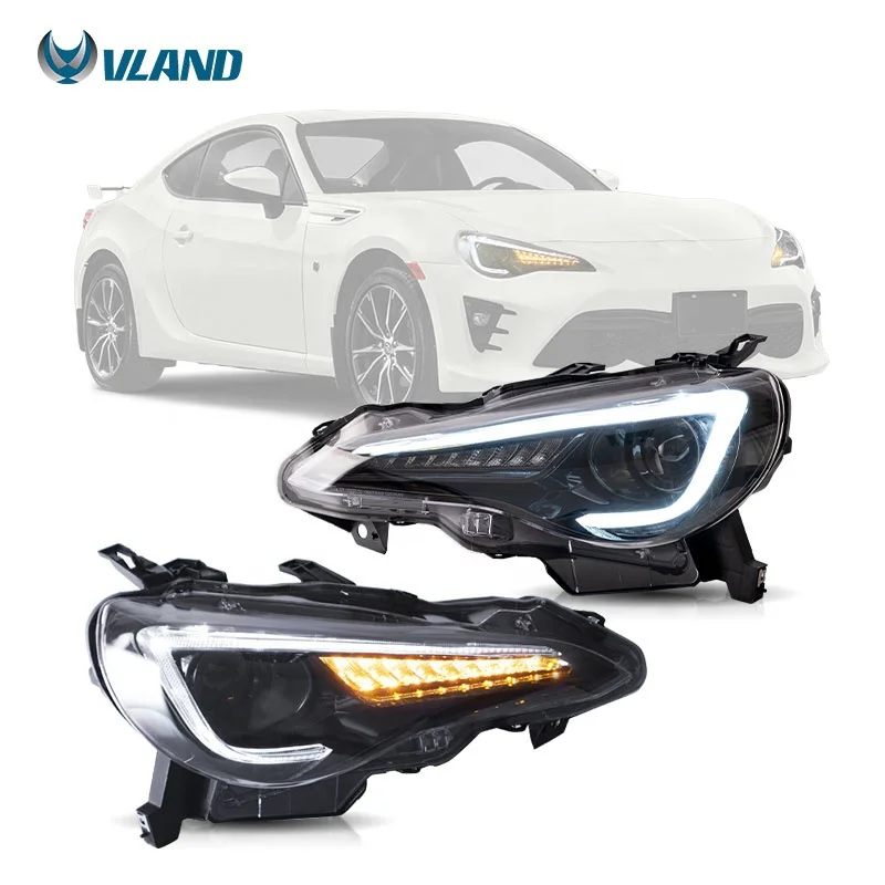 For Toyota FT86 GT86, Scion FR-S, Subaru BRZ Sequential LED Headlamp,Waterproof Dustproof Sealed Housing For All Weather Driving