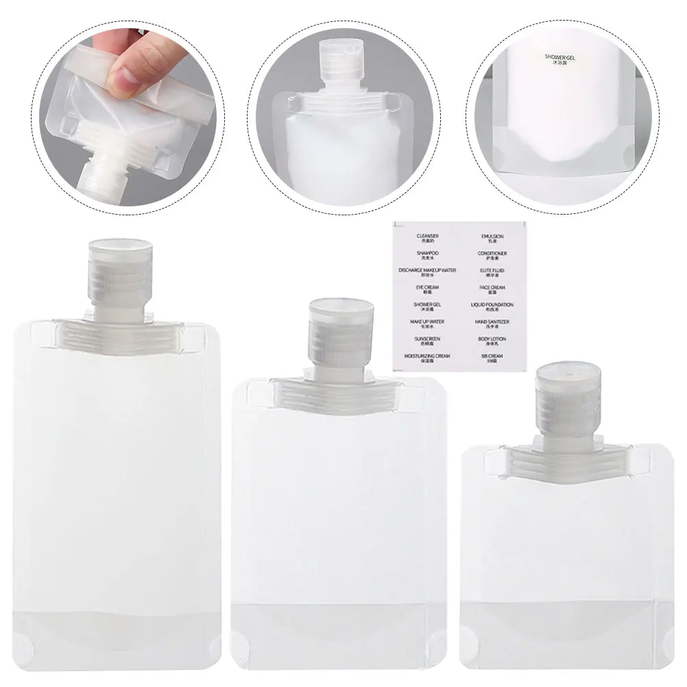 

1 set 1 Set Refillable Travel Bottle Multi-Use Makeup Bottles Small Packing Toiletries Lotion Sub Containers Leakproof Squeeze