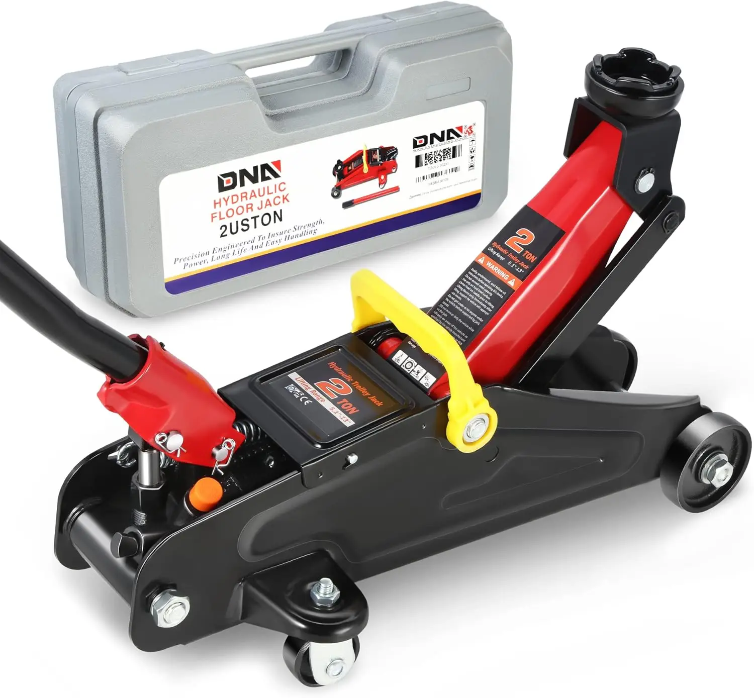 

2 Ton Hydraulic Trolley Jack, 4000 lbs Capacity, Lifting Range 5.1-13 Inches for Garage Service