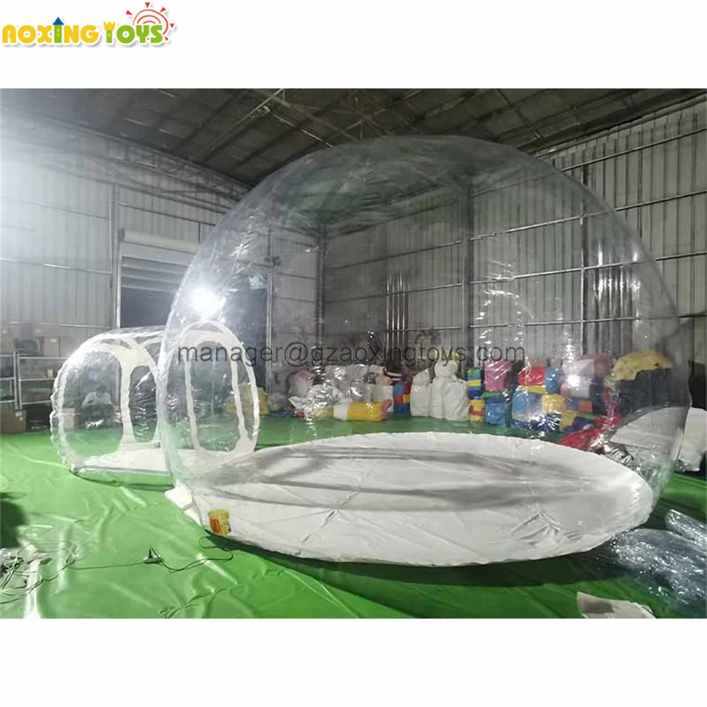 Barraca inflável transparente nova da bolha do PVC gigante do projeto 6M com o ventilador de ar para a jarda do hotel de Grden dos eventos do partido