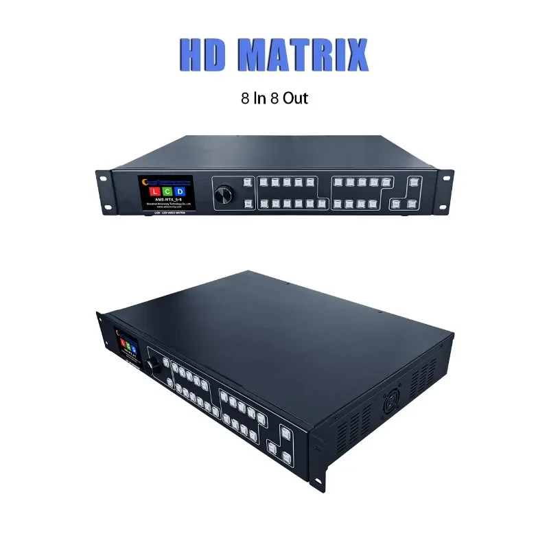 Amoonsky 4K Video Matrix Switcher 8 In 8 Out HD Video Matrix Switcher 16 In 16 Out Support Wireless Control By WIFI