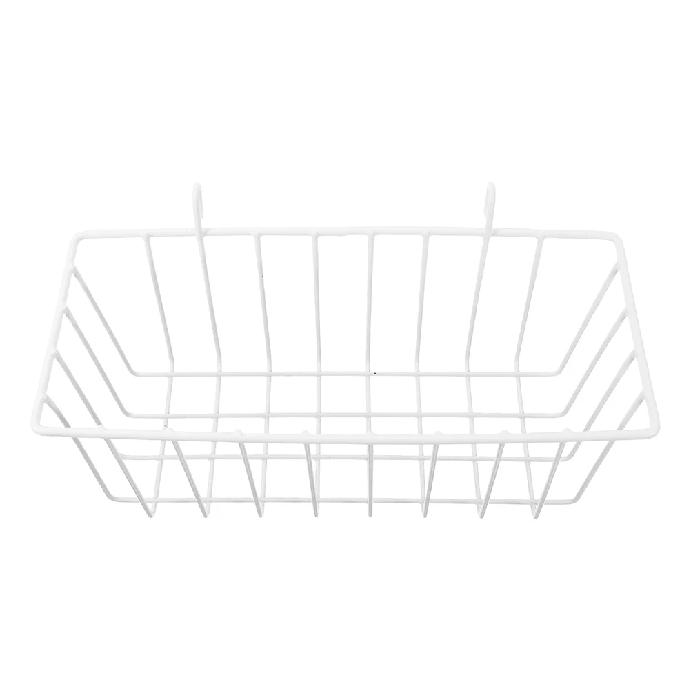 

Hanging Storage Basket Wall Mounted Metal Wire Rack For Bathroom Kitchen Tidy Organizer Holds Cosmetics Toiletries Seasonings