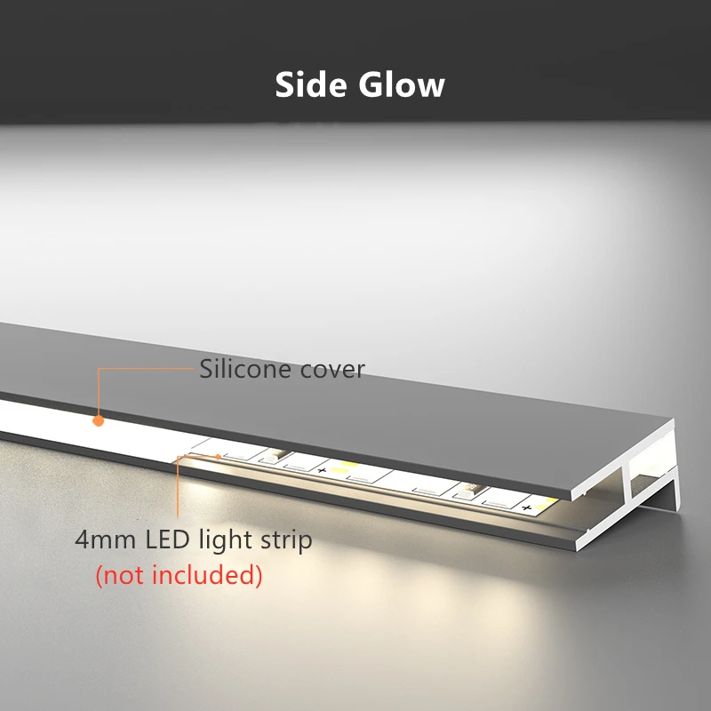 Up Down Glow LED Cabinet Lamp Shelf Layer Built-in Hidden Backlight Aluminum Profiles For 18mm Cupboard Bookshelf Strip Light