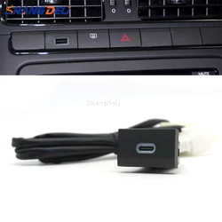Car Quick Charger Type-C PD Interface Socket Auto Phone Fast Charging Adapter Button For Volkswagen POLO 11-13