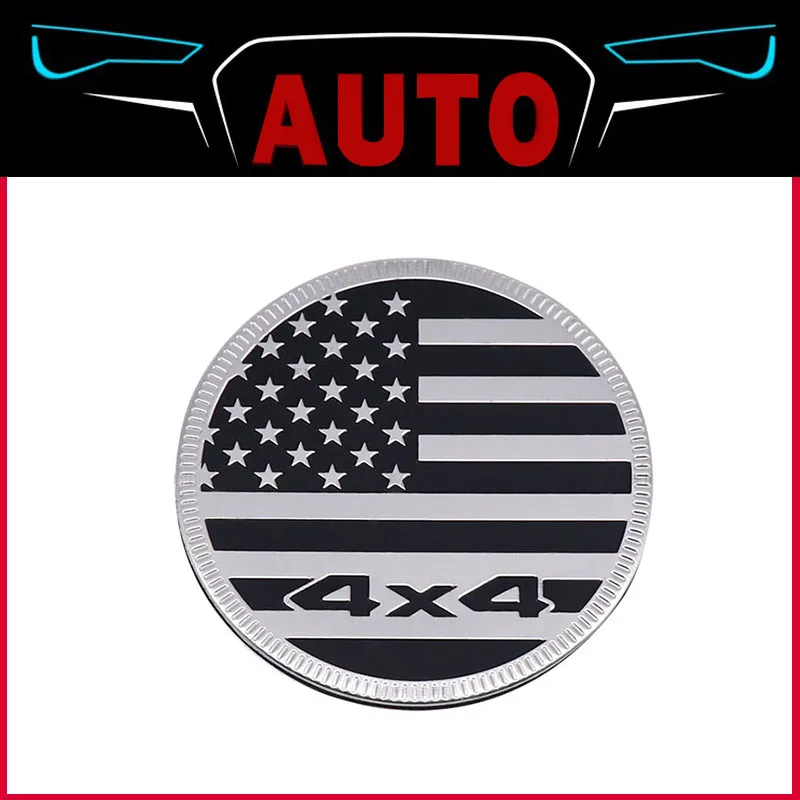 Accessories Round US Flag 4X4 United States America USA National Flag Aluminum Alloy Car Stickers For SUV Off Road  emblem Badge