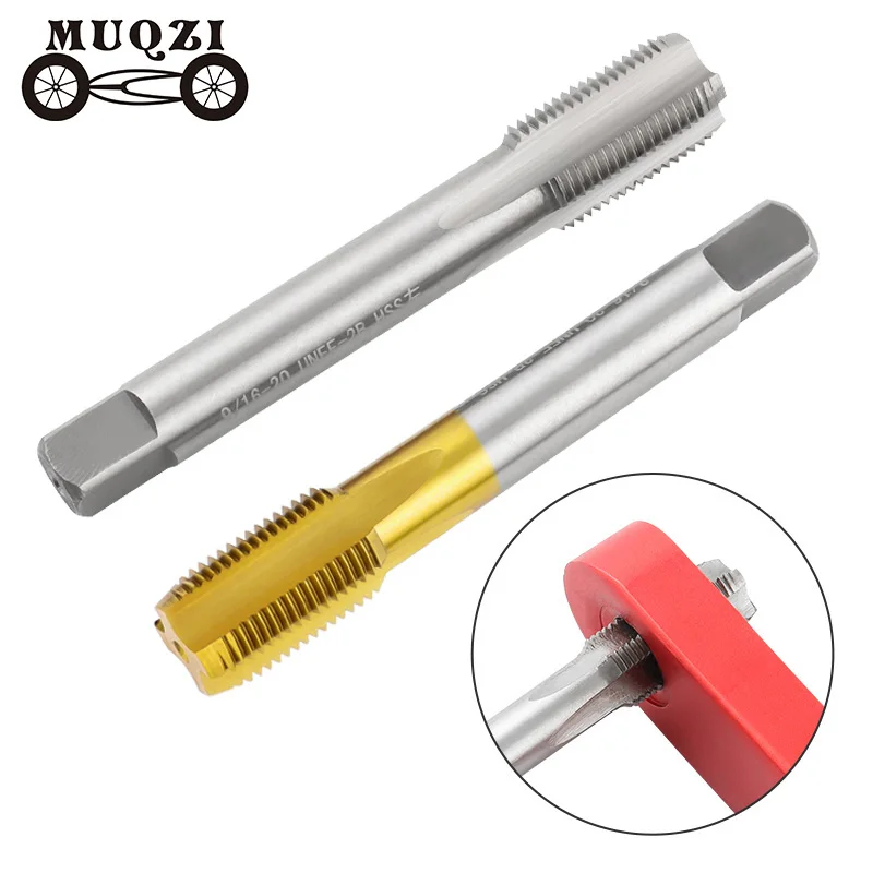 MUQZI Bike Pedal Thread Tap 9/16-20 Thread Tap HSS Bicycle Crank Left Right Hand Thread Crankset Threading Repair Drill Tool