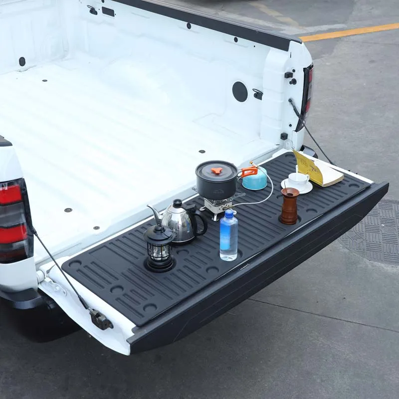 For Nissan Frontier 2022-2024 TPE black car trunk tailgate vertical plate pad car decoration modification accessories 1Pcs