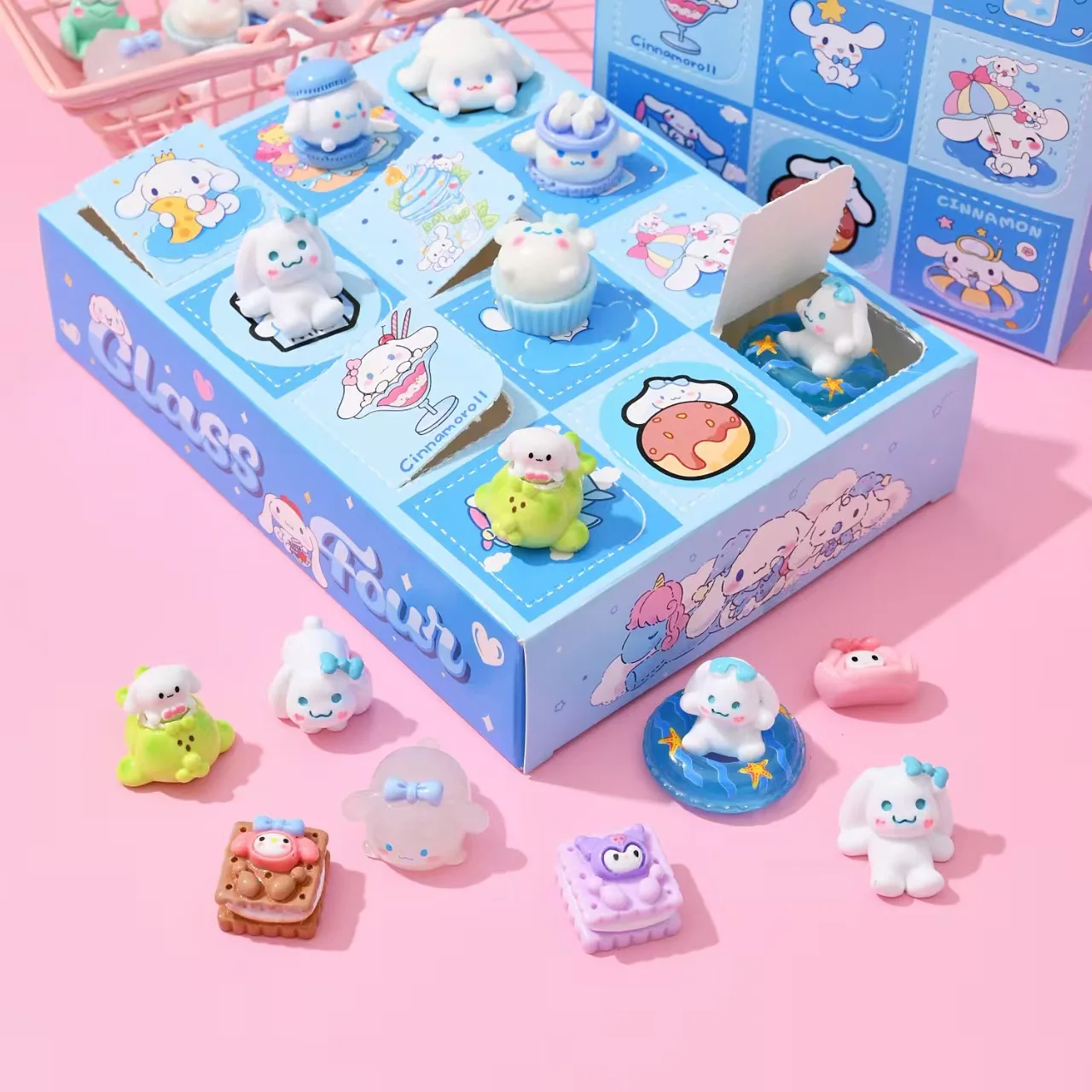 12개 애니메이션 새끼 고양이 키체인 펜던트 블라인드 박스 장난감 쿠로미 어린이 크리스마스 선물 경품 장난감