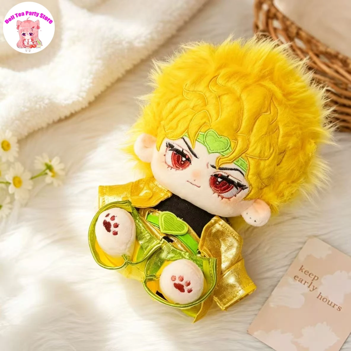 Cartoon Cotton Doll Anime Soft Stuffed Plushie Dio Brando Attributes 20cm Dress Up Plush Cotton Body Plushie Toy Figurine