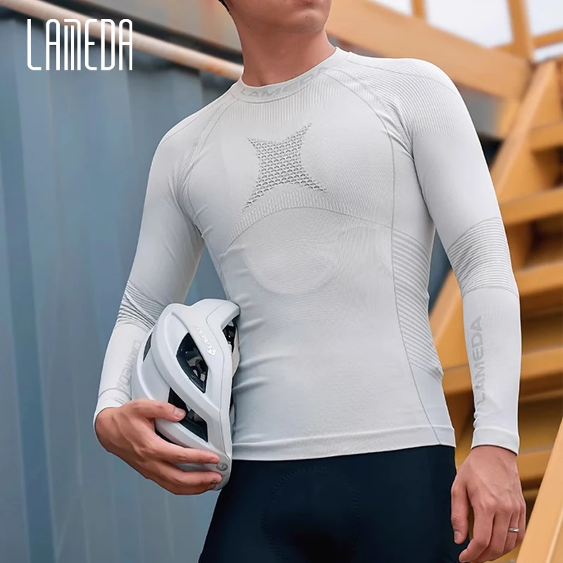 

Lameda Man Sports compression Jersey Cycling Undershirt Long Sleeve Winter MTB Bicycle Jersey for Riding Road Bike Top clothing