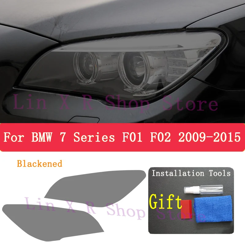 For BMW 7 SERIES F01 F02 2009-2015  Car Exterior Headlight Anti-scratch Front Lamp Tint TPU Protective Film Cover Accessories view 6
