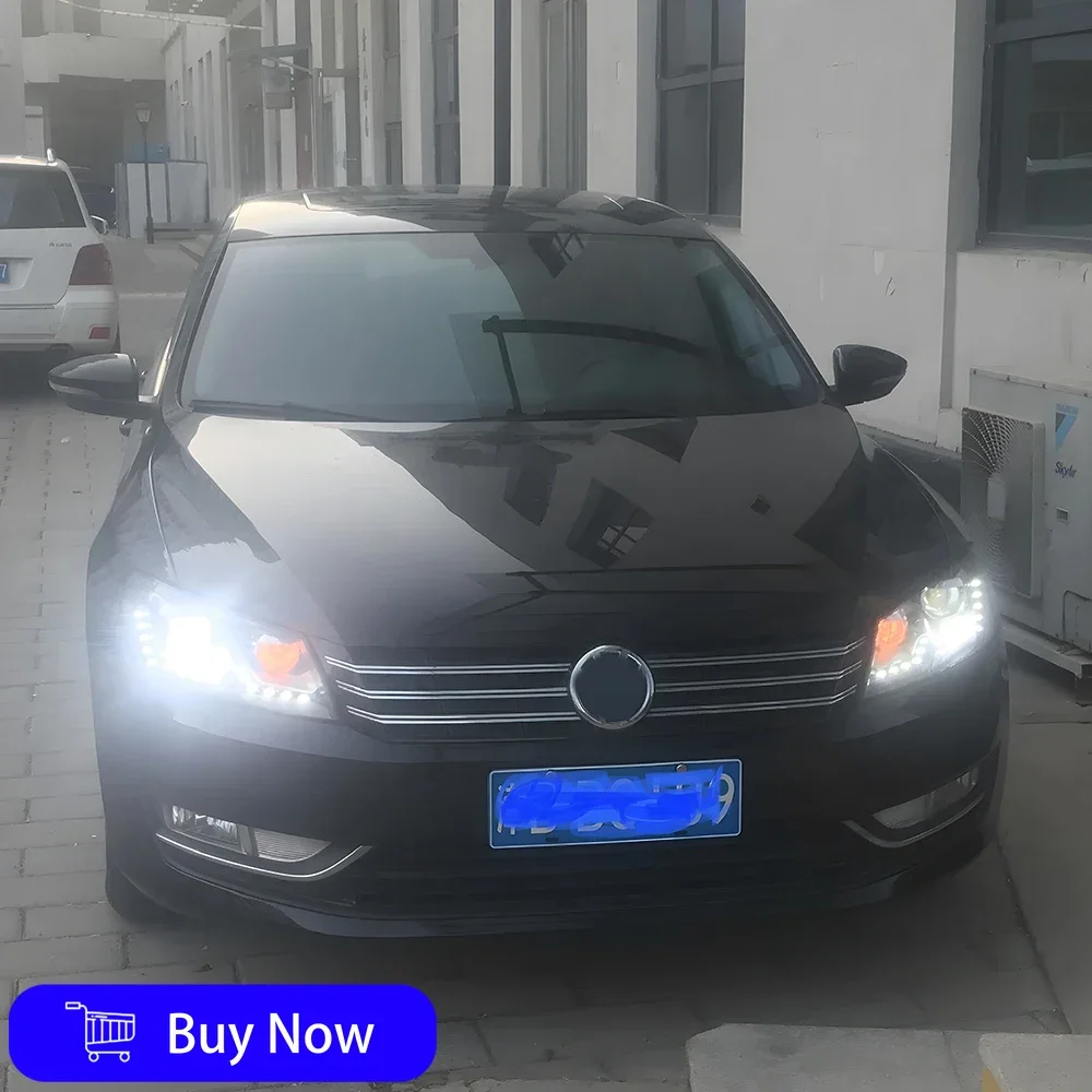 

For VW Passat B7 US Version 2011-2015 Car Headlight LED Car Assembly Upgrade High Configure Bifocal Lens Front Lamp Accessories