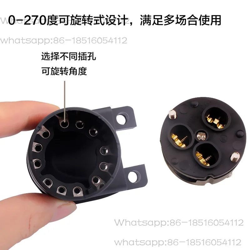 hifi fever audio L-type pure copper power plug tail 7-character 90-degree national standard American standard power cord plug