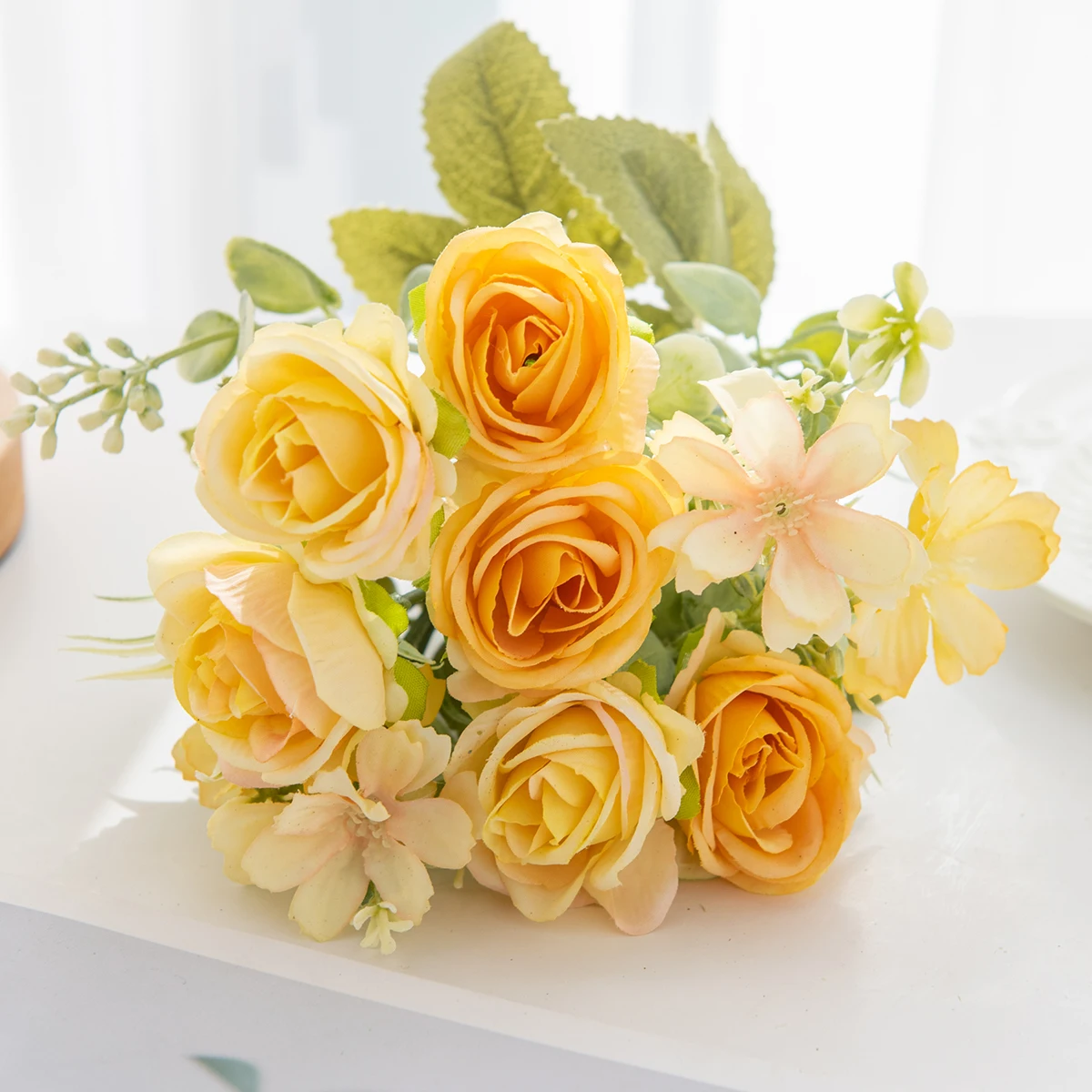 

Artificial Flowers Wedding Wreath Home Room Table Festival Decor Bridal Bouquets Outdoor Yard Garden DIY Gifts Cheap Silk Roses