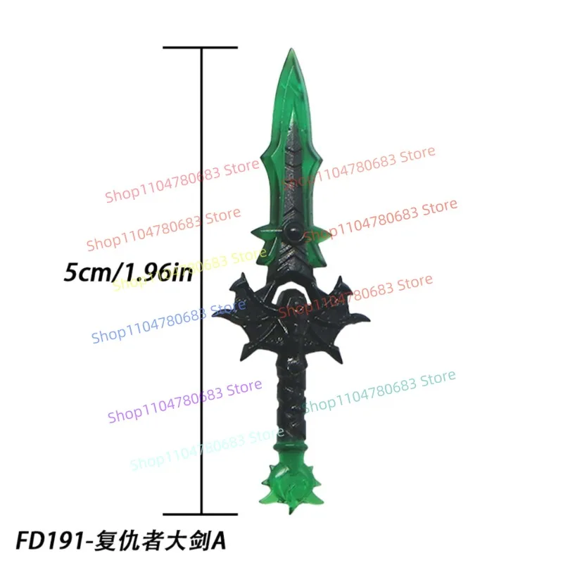 MOC Building Blocks Mini Figura Spada Lunga Scudo Accessorio Modello di Montaggio Display Anime Cartoon Giocattolo Decorazione Regalo Da Collezione