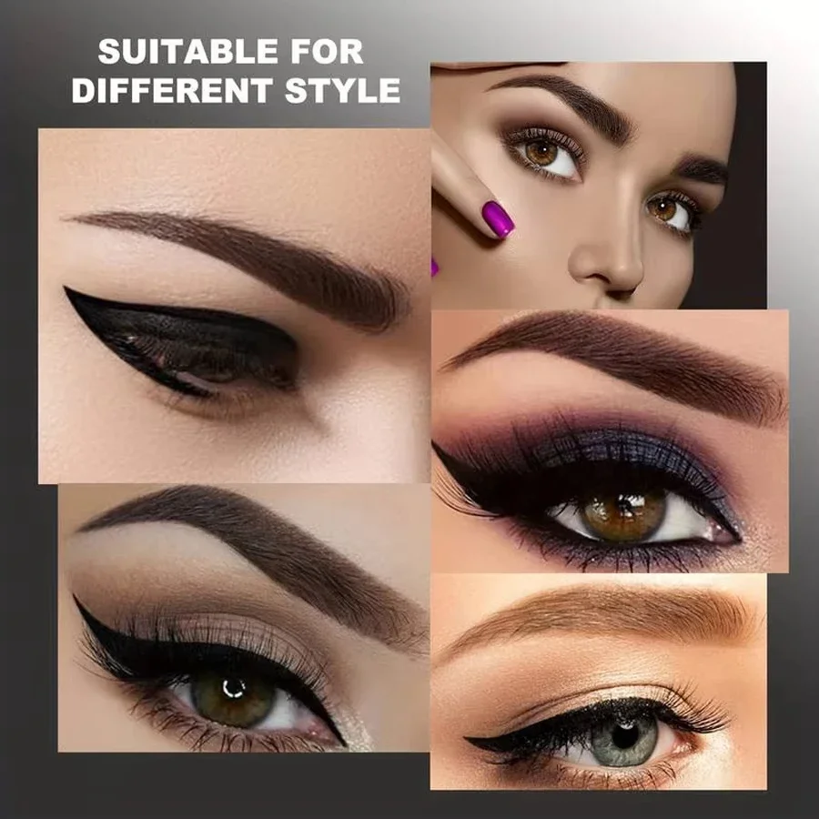 Waterproof Eyebrow Pen, Natural Looking Brows Makeup Microblading Eyebrow Pencil With 4 Split Head, (5 Colors)