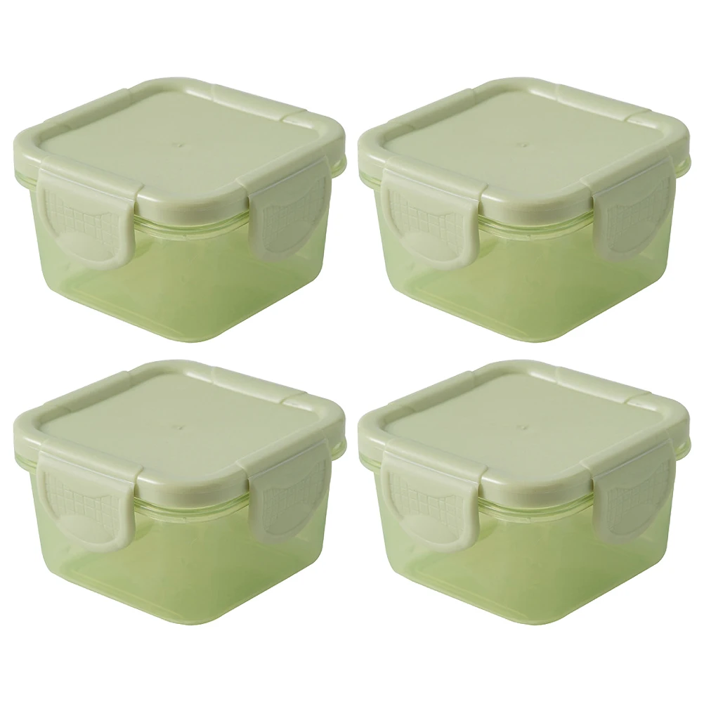 

4 Pcs Crisper Food Storage Container Salad for Refrigerator Bins Fridge Meal Condiment Containers Prep with Lids