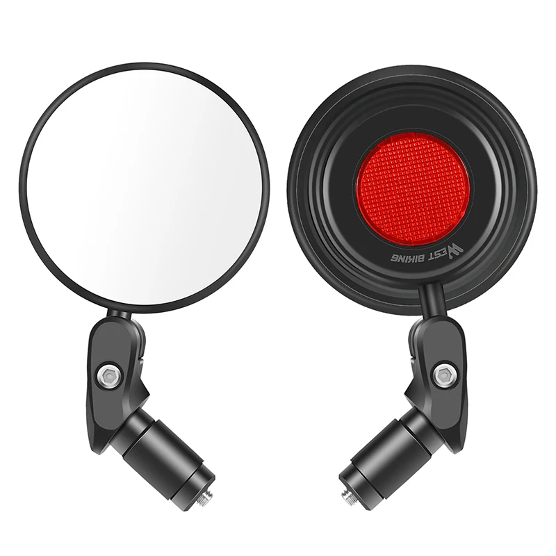 AliExpress West Biking WEST BIKING Bicycle Rearview Mirror 360° Rotation Adjustable Bike Mirror HD Convex Bike Bar Ends Mirror Cycling Accessories